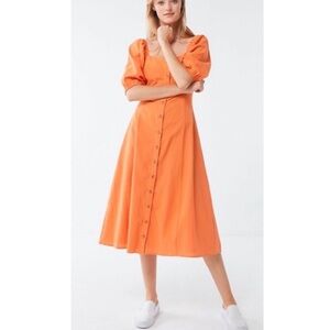 Urban Outfitters Maria Puff Midi Dress
